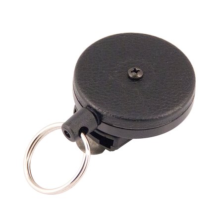 KEY-BAK Original Series Spinner Back, Black Front , 48 in. Cord, Removable Rotating Belt Clip, Split Ring End 0484-804